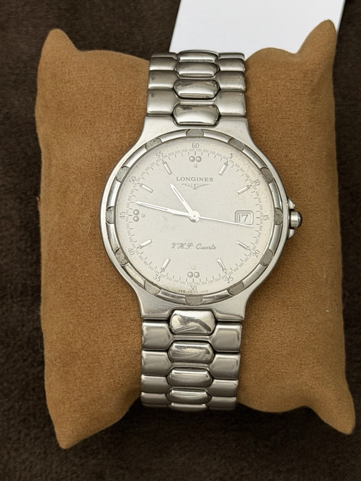 Longines Conquest Men’s Quartz Stainless Steel Bracelet Silver Dial Date Watch