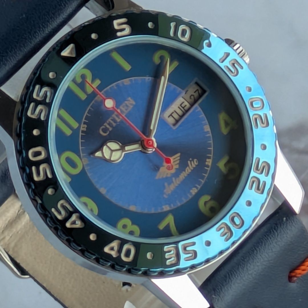 CITIZEN Blue Dial Watch 36mm Wrist 19cm From Japan