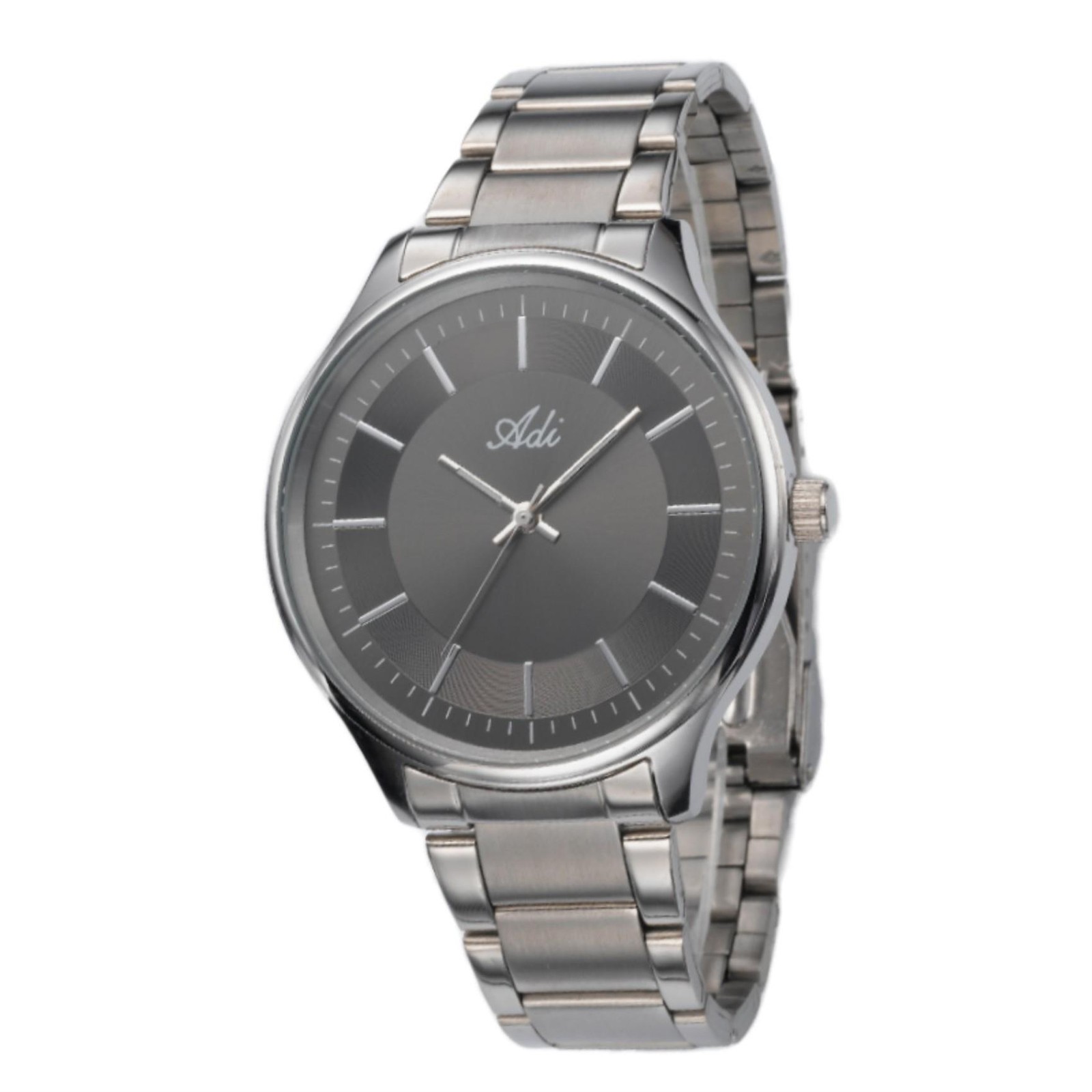 Adi Men’s Stainless Steel Watch with Gray Dial, 40mm (Approx.) suitable