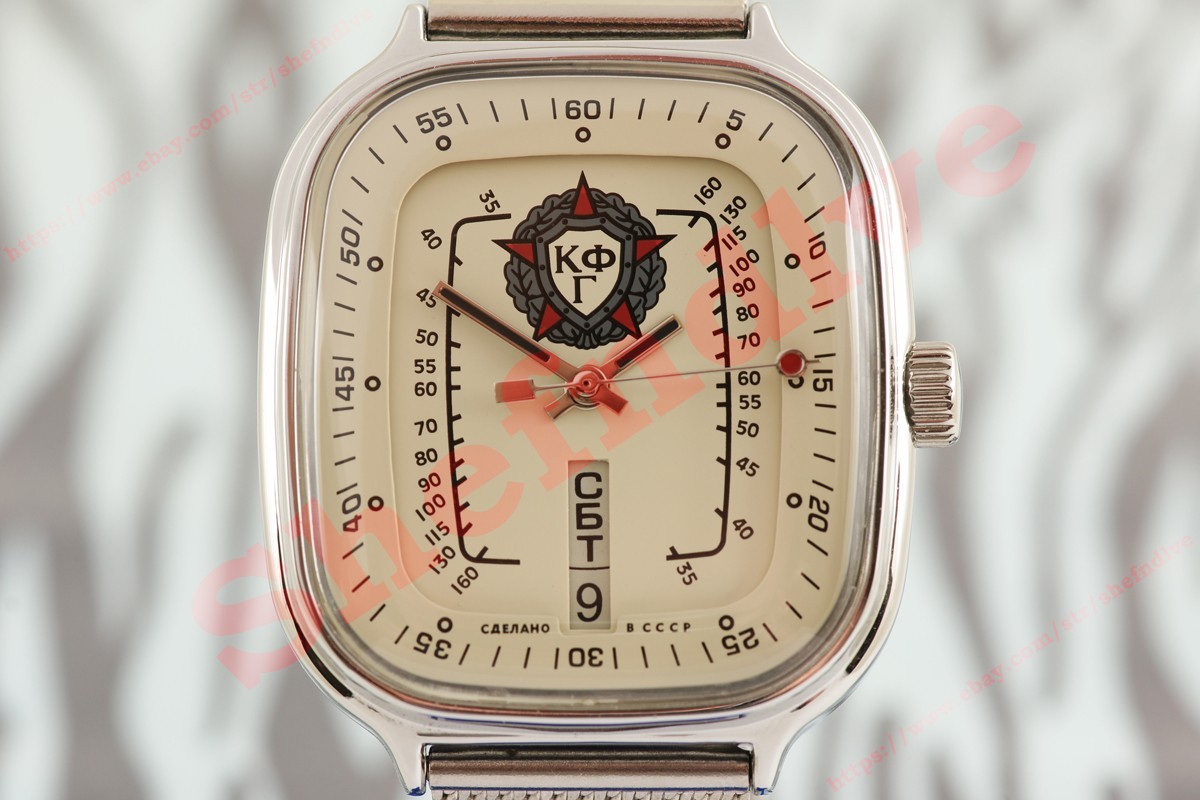 PULSOMETER OLD stock Russian USSR Slava Rectangle watch Medical KFG cal. 2428