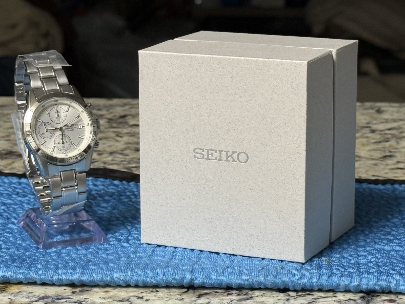 Seiko Spirit Chronograph Watch SBTQ039[US STOCK] Champagne Dial 38.5mm 7T92 NEW