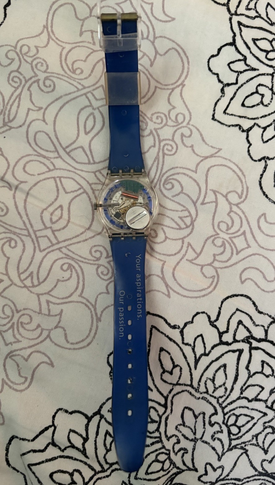 Swatch Watch Zurich Financial Services SKK103Z Swiss Skeleton Vintage Watch