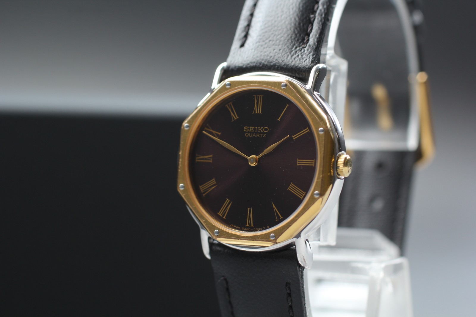 Vtg 1982 N MINT Seiko Socie 2320-0400 Quartz Two-Tone Roman Womens Watch JAPAN