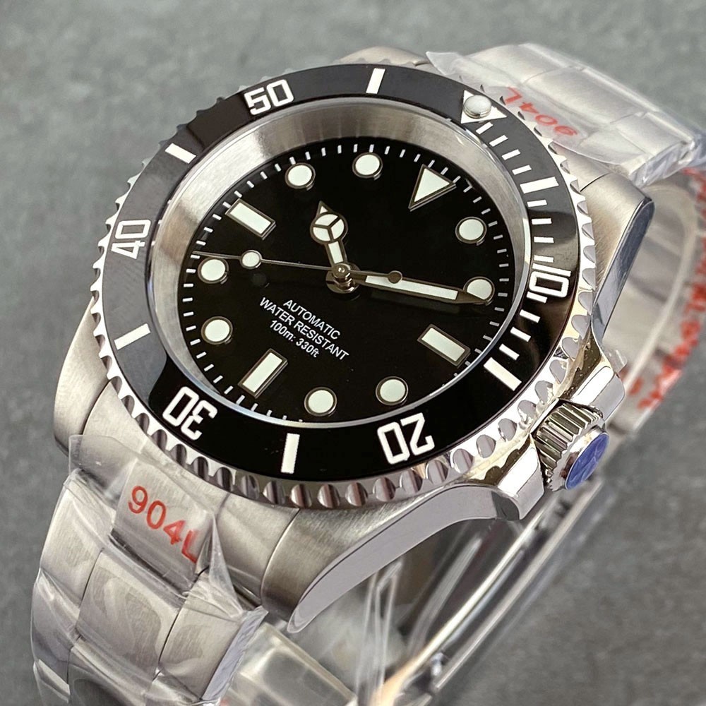 Tandorio Blue Dial 40mm Miyota 8215 PT5000 Mechanical Dive Watch Men 200M Diving