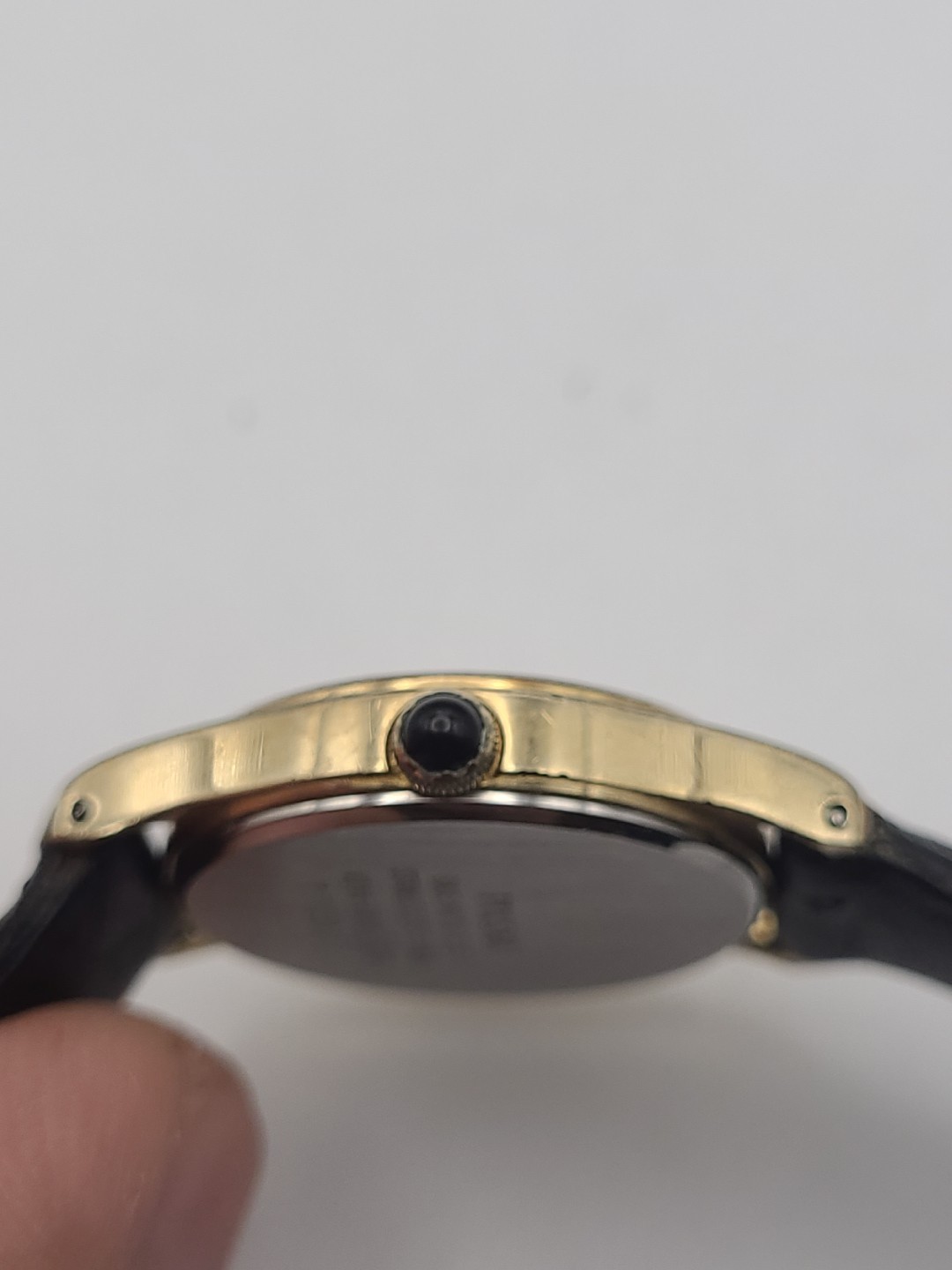 Vintage Pulsar Watch Women Gold Tone Date V248-0010 Leather Band New Battery