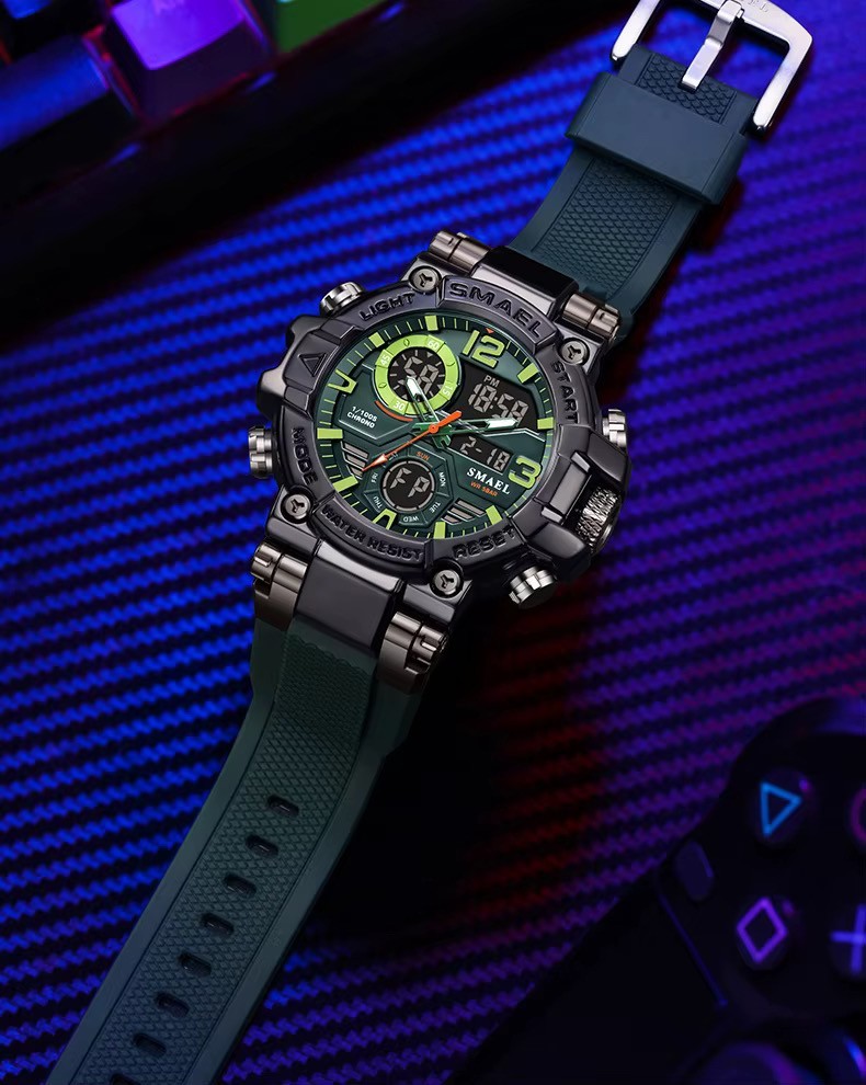 Oversized Chronograph Waterproof Digital Sport Shock Resistant WRIST WATCH 55mm