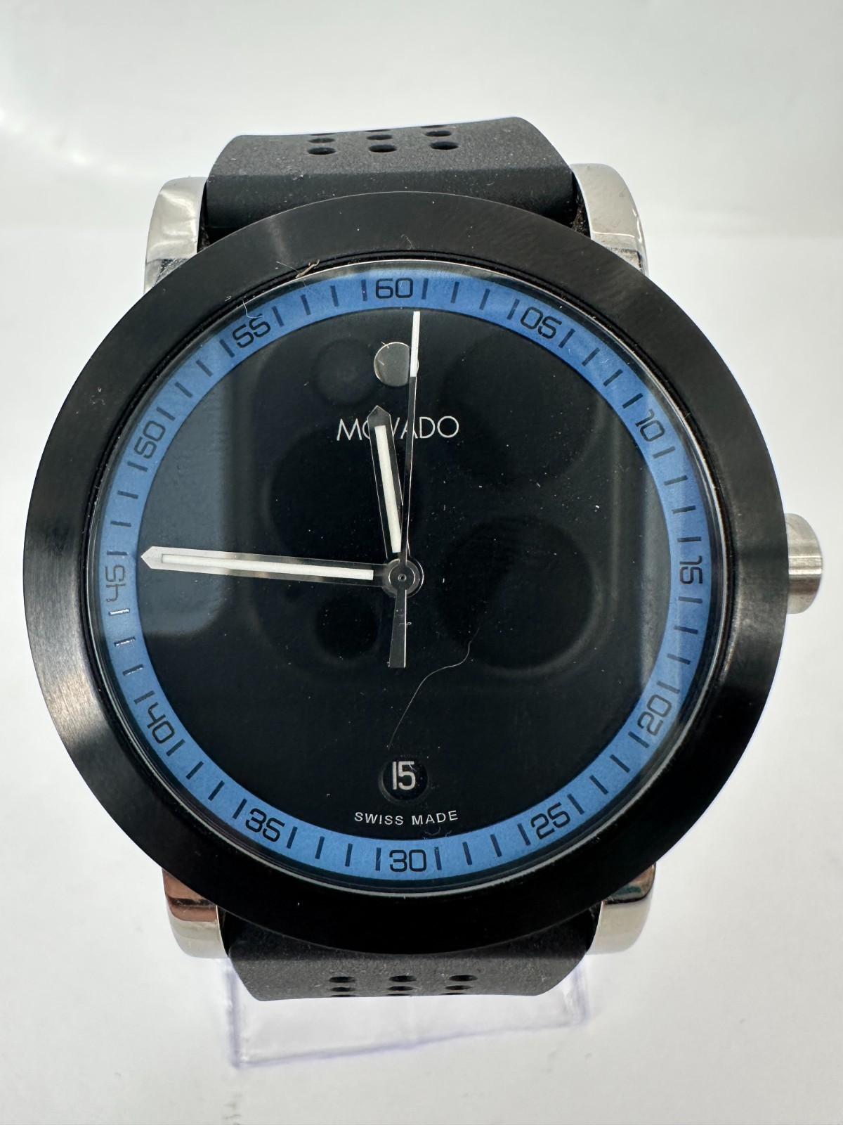 Movado Signature Sport 42mm Stainless Steel Silicone Watch