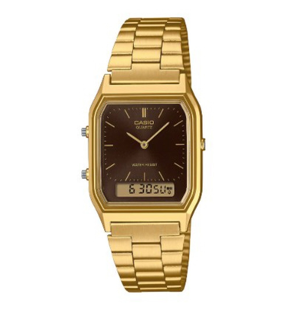 NEW CASIO Unisex Analog Digital Watch Gold Tone Vintage AQ-230GA-5A / SWIFT