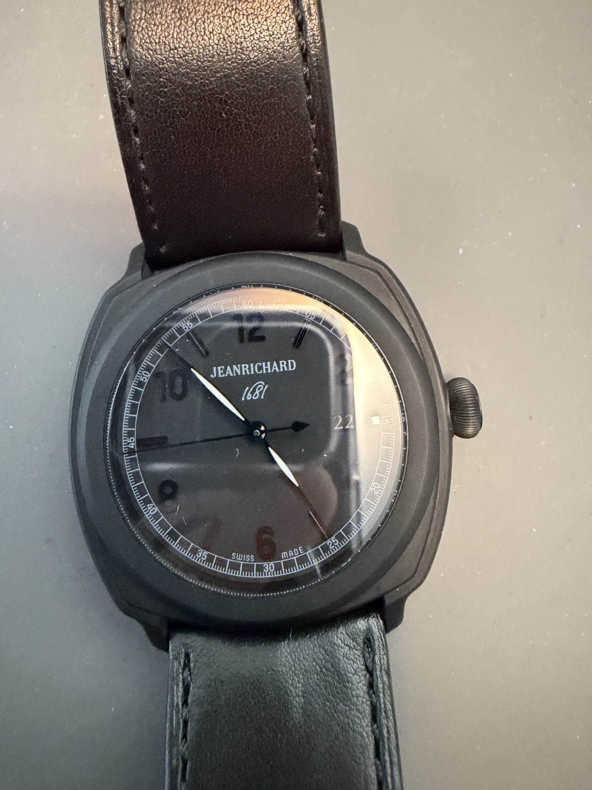 JeanRichard 1681 Central Second Black DLC – 60320-11-652-HB6A