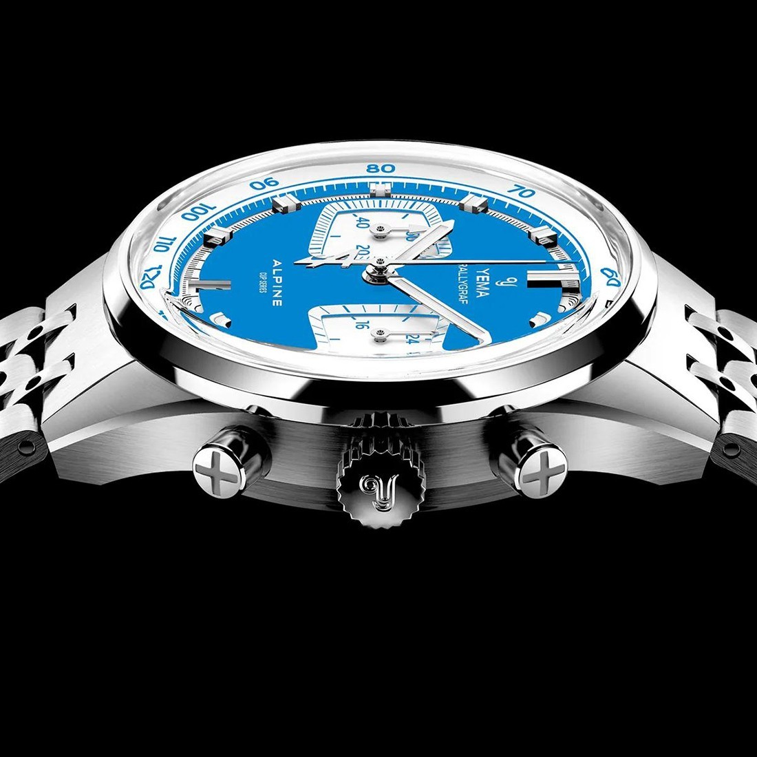 YEMA Rallygraf Alpine Chronograph Hybrid Steel Mechanical Quartz Men’s Watch