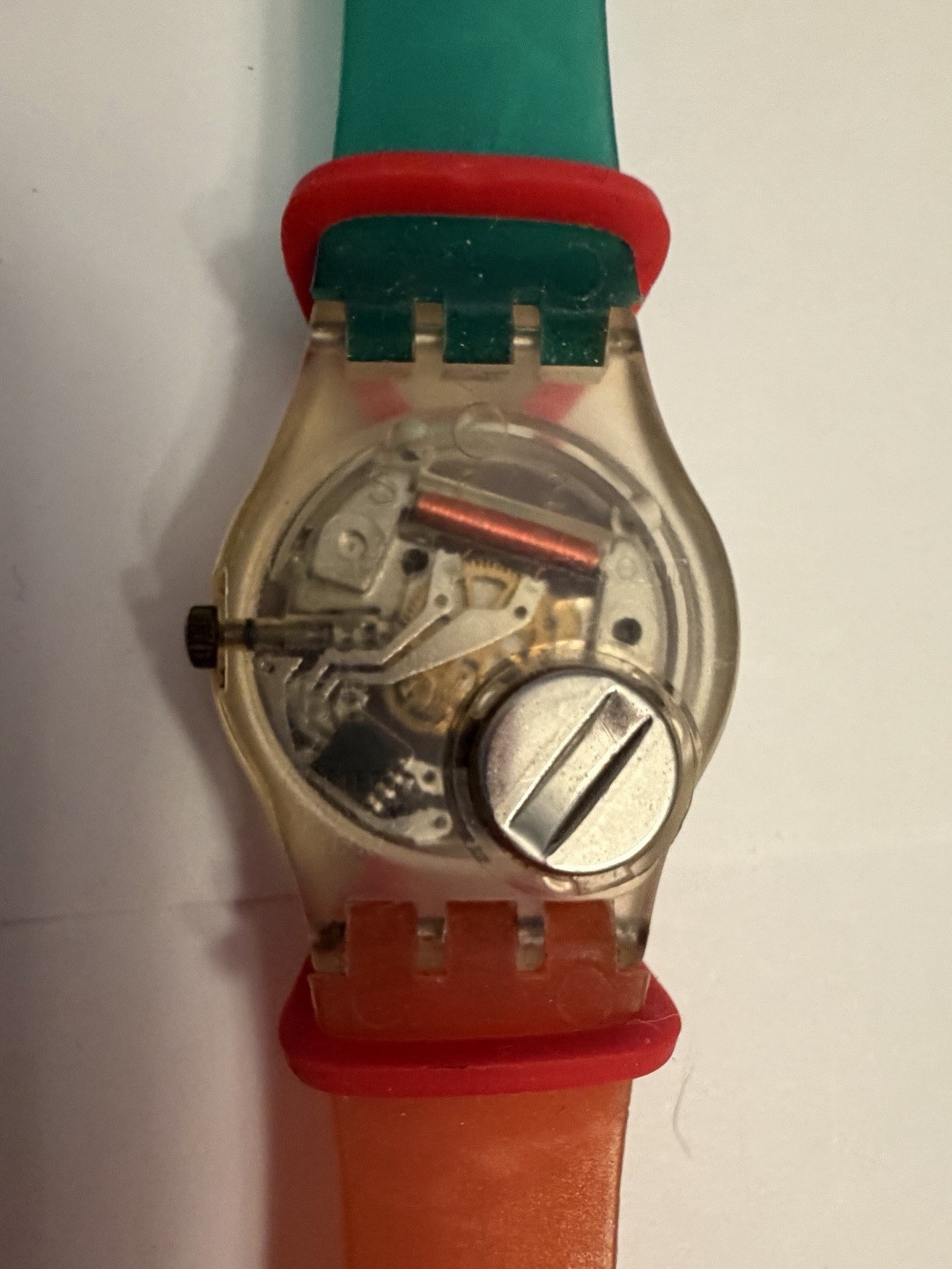 Vintage Swatch Aqua Dream Watch 1986 Women’s Green Red Blue Dial