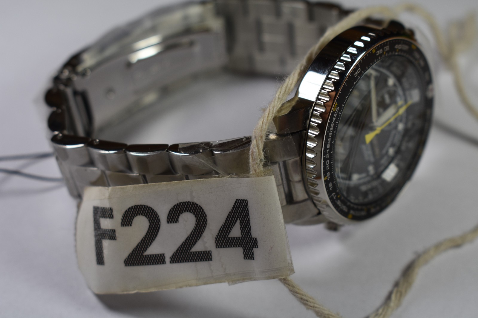NEW! IOB! Seiko SNA411P1 Flightmaster Men’s Black Dial Watch NEW BATTERY!