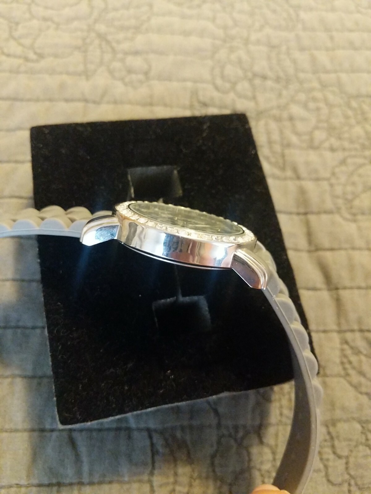 Gruen II Oversized Fashion Watch Ladies Leopard Print Rubber Band EUC