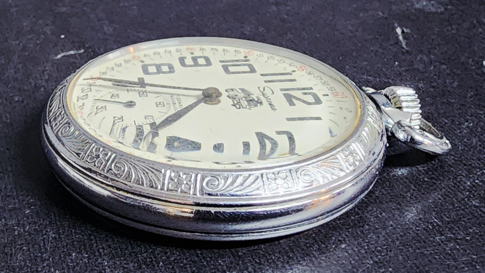 Swiss Made Absolutely Stunning “Supreme” Pocket Watch, Works + Looks Flawless!