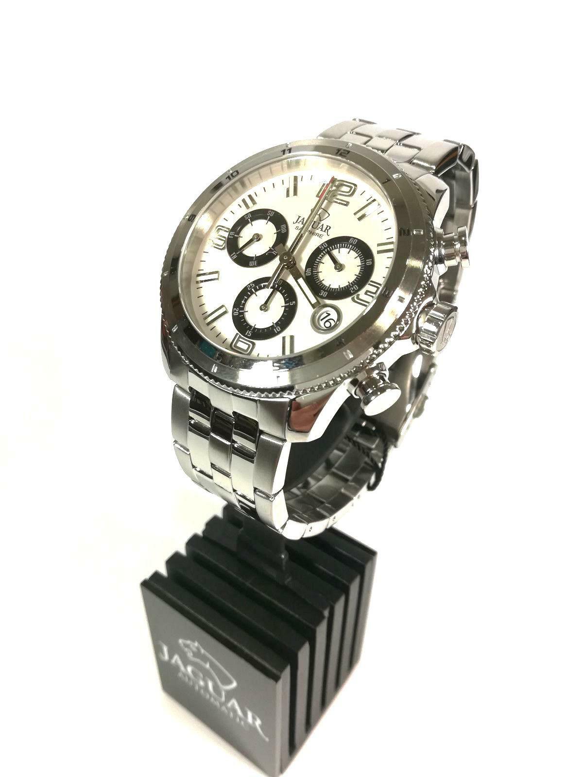 JAGUAR J687 4 WHITE CHRONOGRAPH WATCH MINERAL STEEL ORIGINAL MEN’S WATCH