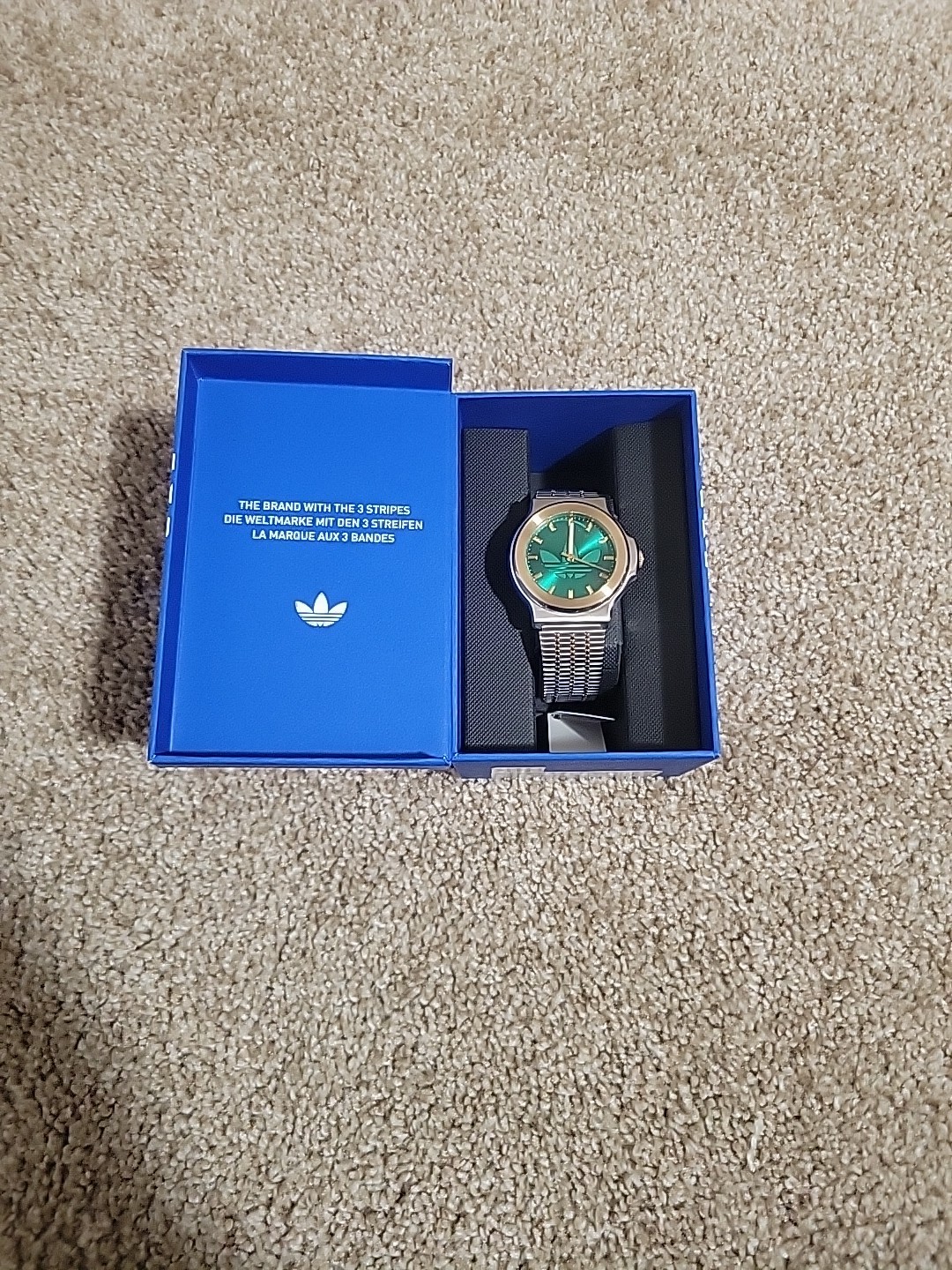 adidas Originals Expression Three TT Watch Silver Gold KL1771 New in Box