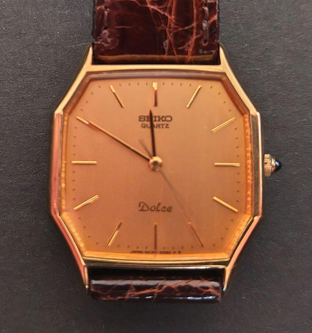 SEIKO Dolce Wristwatch Gold Vintage Battery Replaced