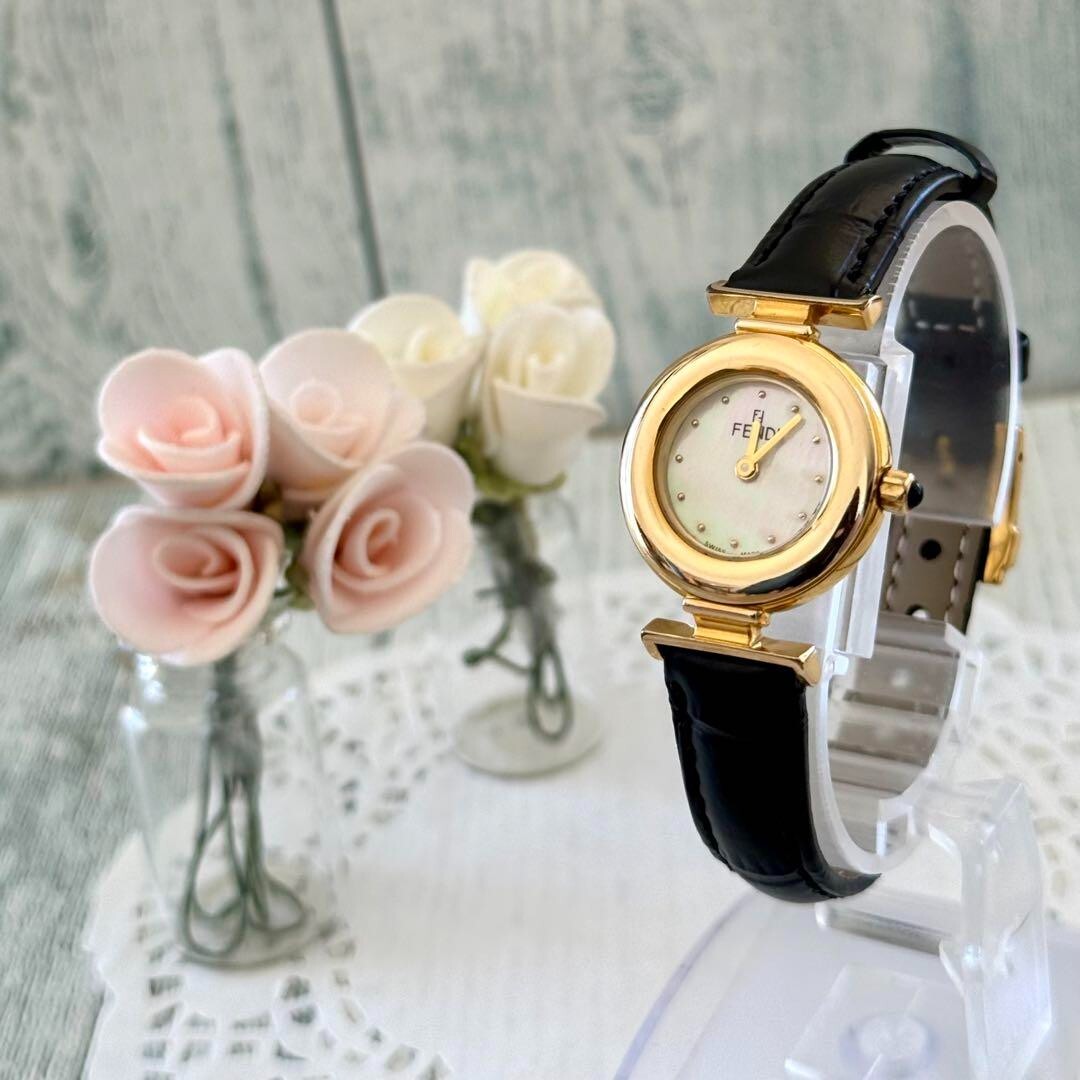 FENDI Watch 320L Gold Shell Used From Japan Check description