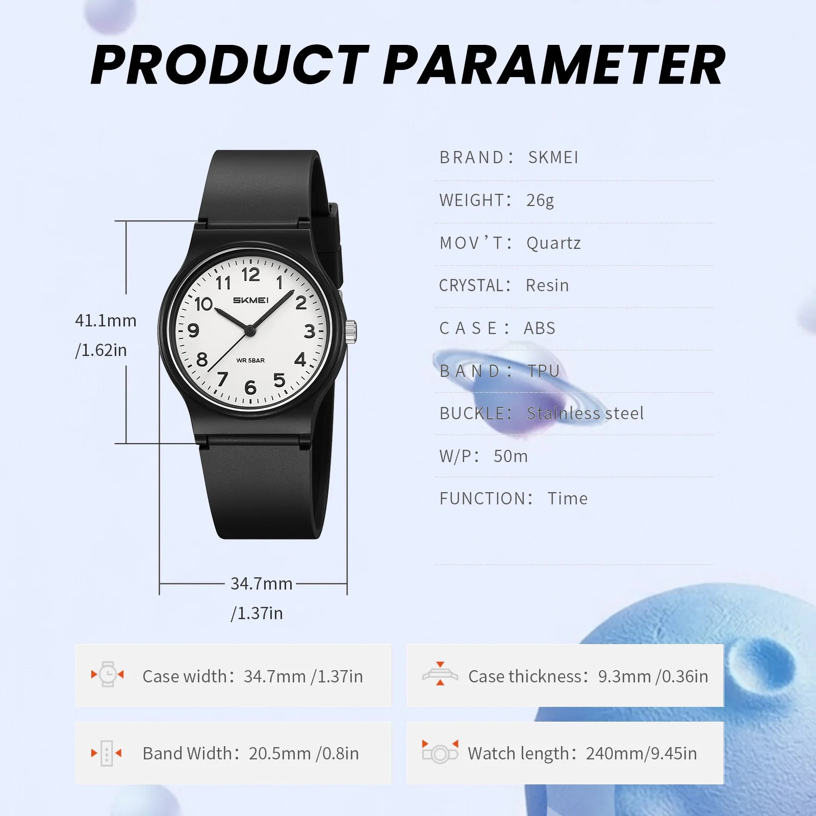 Kids Digital Analog Watch Waterproof 50M Easy Read Learning Time Watch Ages 3-12