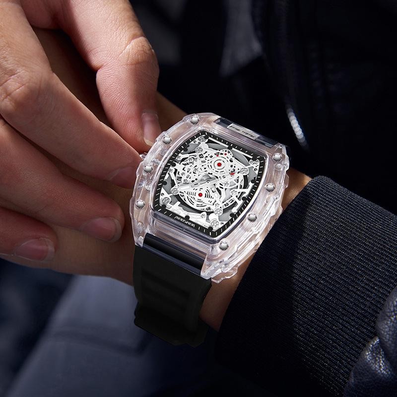 KIMSDUN Transparent Men’s Watch Quartz Wristwatch Luminous Waterproof watch