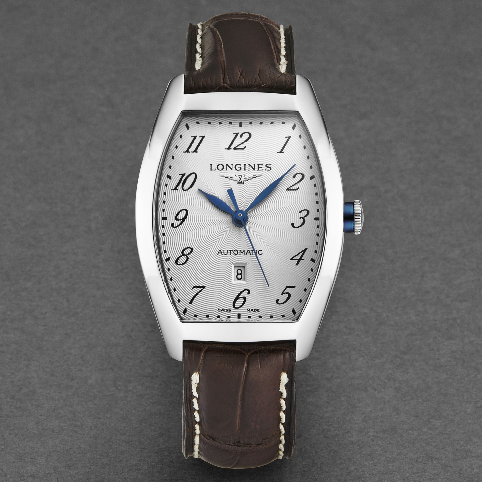 Longines Evidenza Silver Dial Leather Automatic Watch L2.342.4.73.4