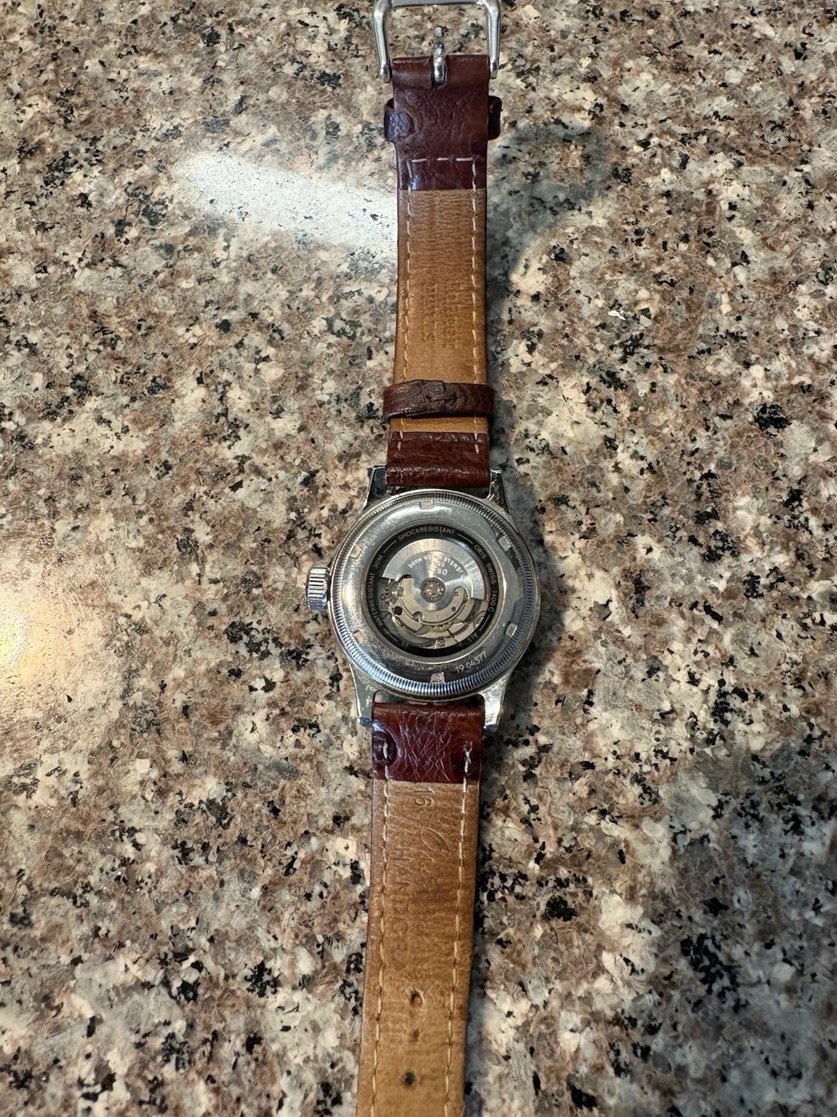 Oris Big Crown Pointer Date Automatic 17 Jewels Brown Leather Strap Watch 7400C