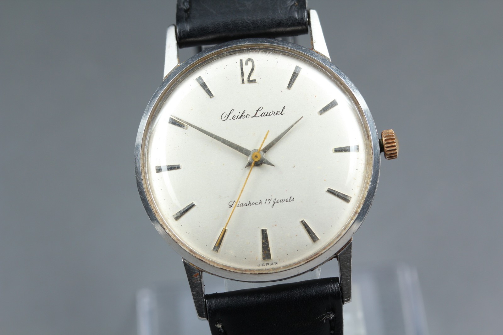 Vintage 1961 [Exc+4] Seiko Laurel J14036 Silver 34mm AutomaticWind Men’s Watch