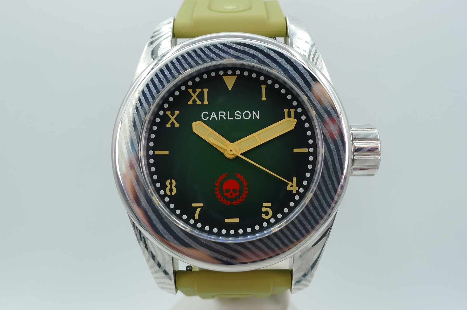 CARLSON RONIN 500M DAMASCUS STEEL DIVER SWISS ETA 2824 47MM VDB KAVENTSMANN NEW