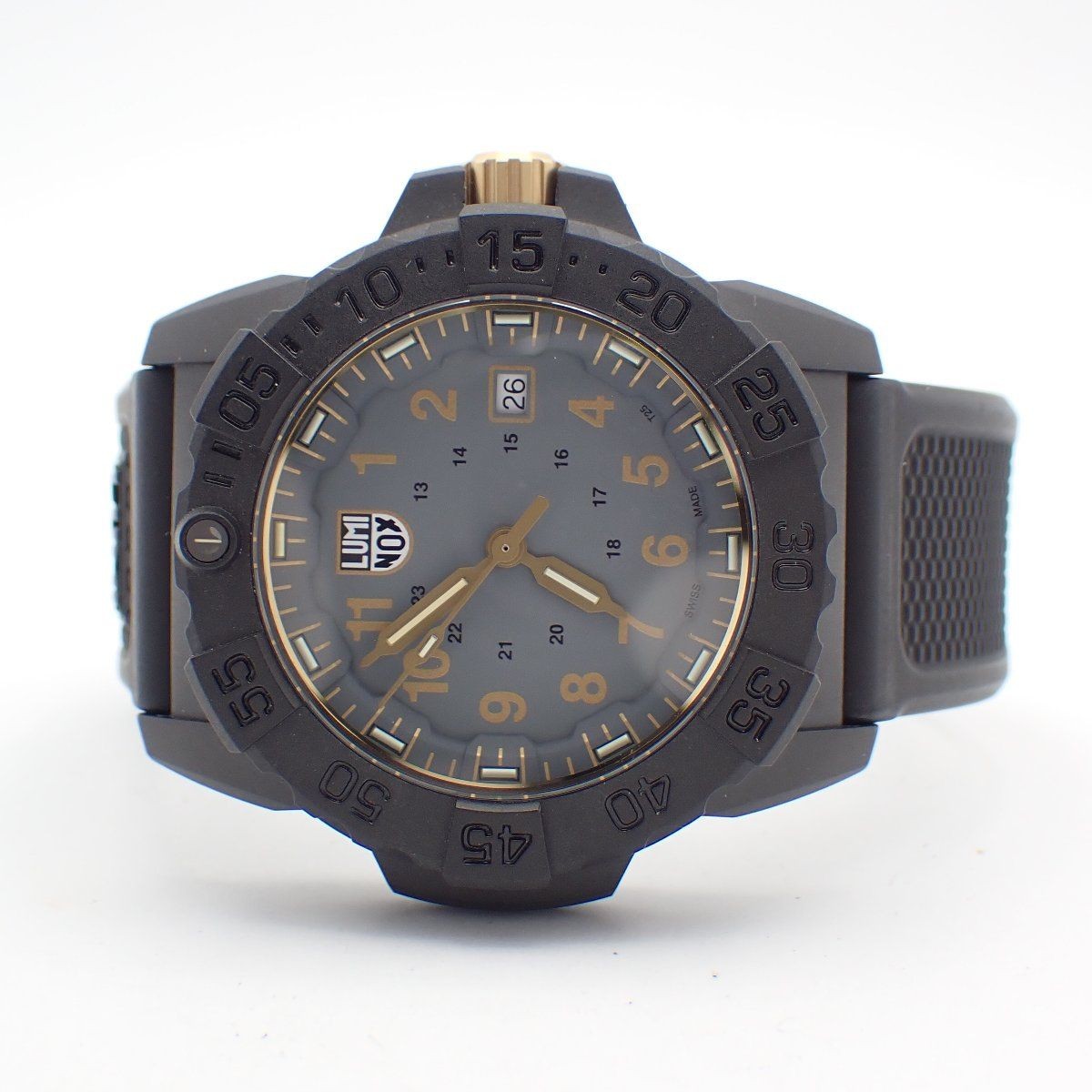 LUMINOX Navy Seals 3500 Series Quartz Men’s Watch Gray Dial Rubber Belt 3508 GOL