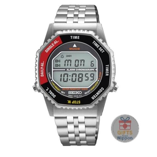 Seiko Rotocall SMGG19P1 Digital Quartz Watch Stainless Steel 43.5mm Unisex New