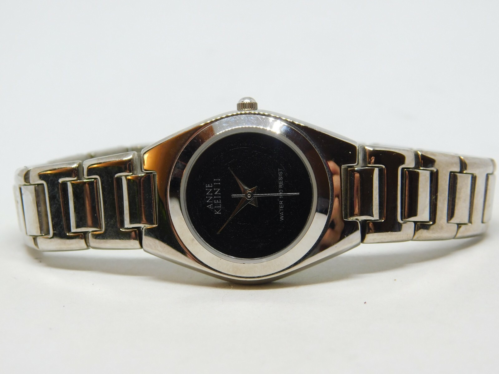 Anne Klein II 10/3095 Silver Tone Quartz Women’s Watch Sz. 6 1/2″ New Battery