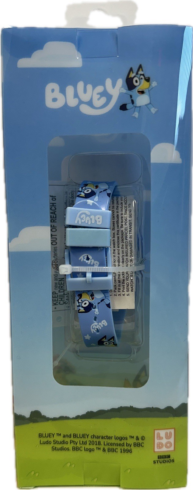 Watch – Bluey – Blue/Purple Wristwatch Digital Flashing LCD Light NEW Boys Kids