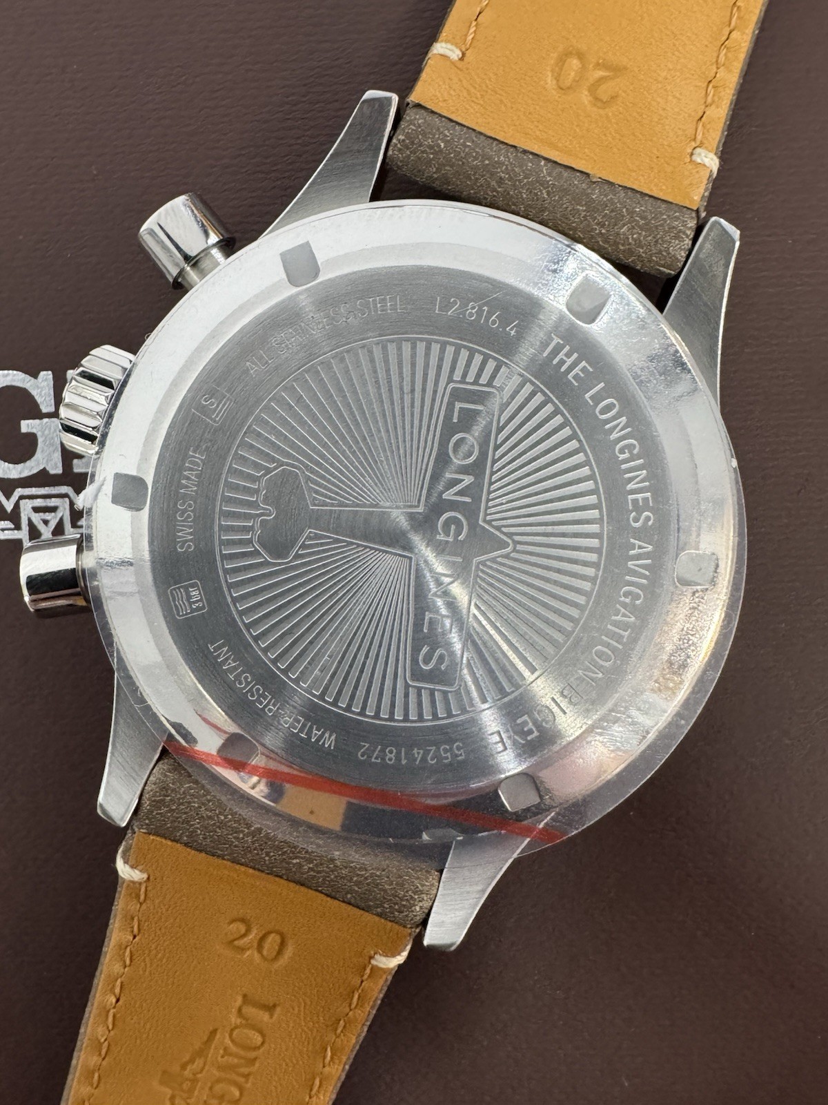 41mm Longines Avigation Bigeye Chronograph Automatic Watch L2.816.4.53.2 NIB
