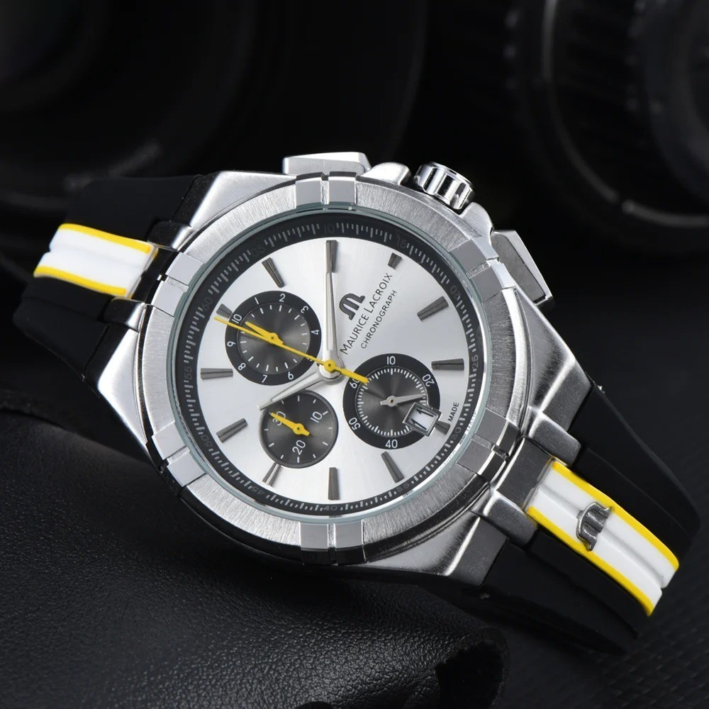 Maurice Lacroix Brand Watches for Mens Multifunction Chronograph WristWatch Gift