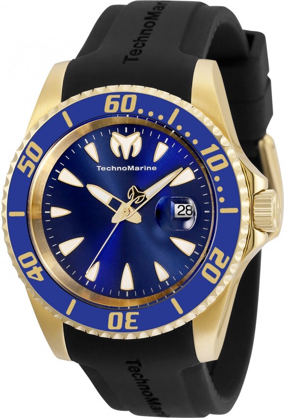 TechnoMarine Men’s Manta Sea Blue Dial Quartz Gold Watch TM-220115
