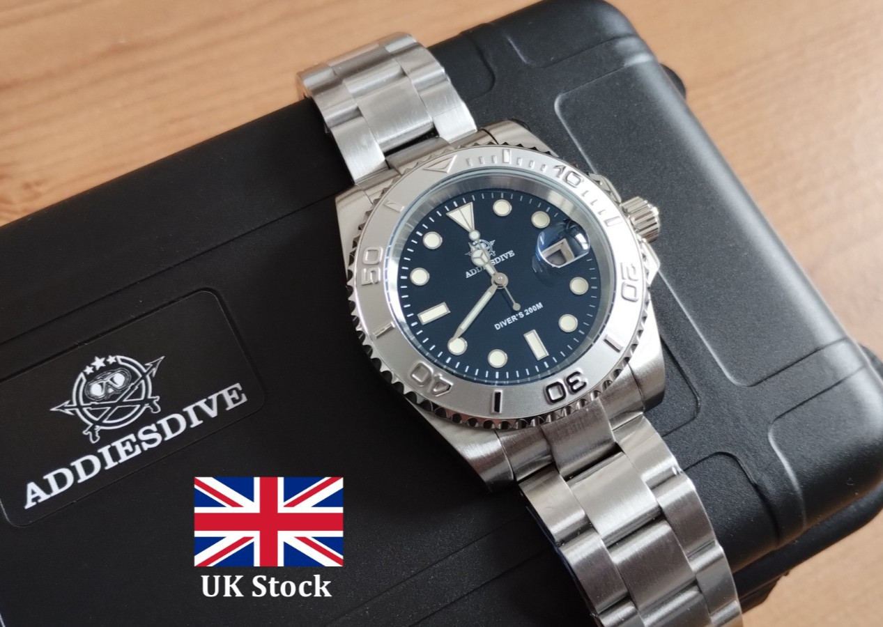 ADDIESDIVE MY-H3-C Men’s Quartz Divers Watch 200M BGW9 Luminous Stainless Steel.