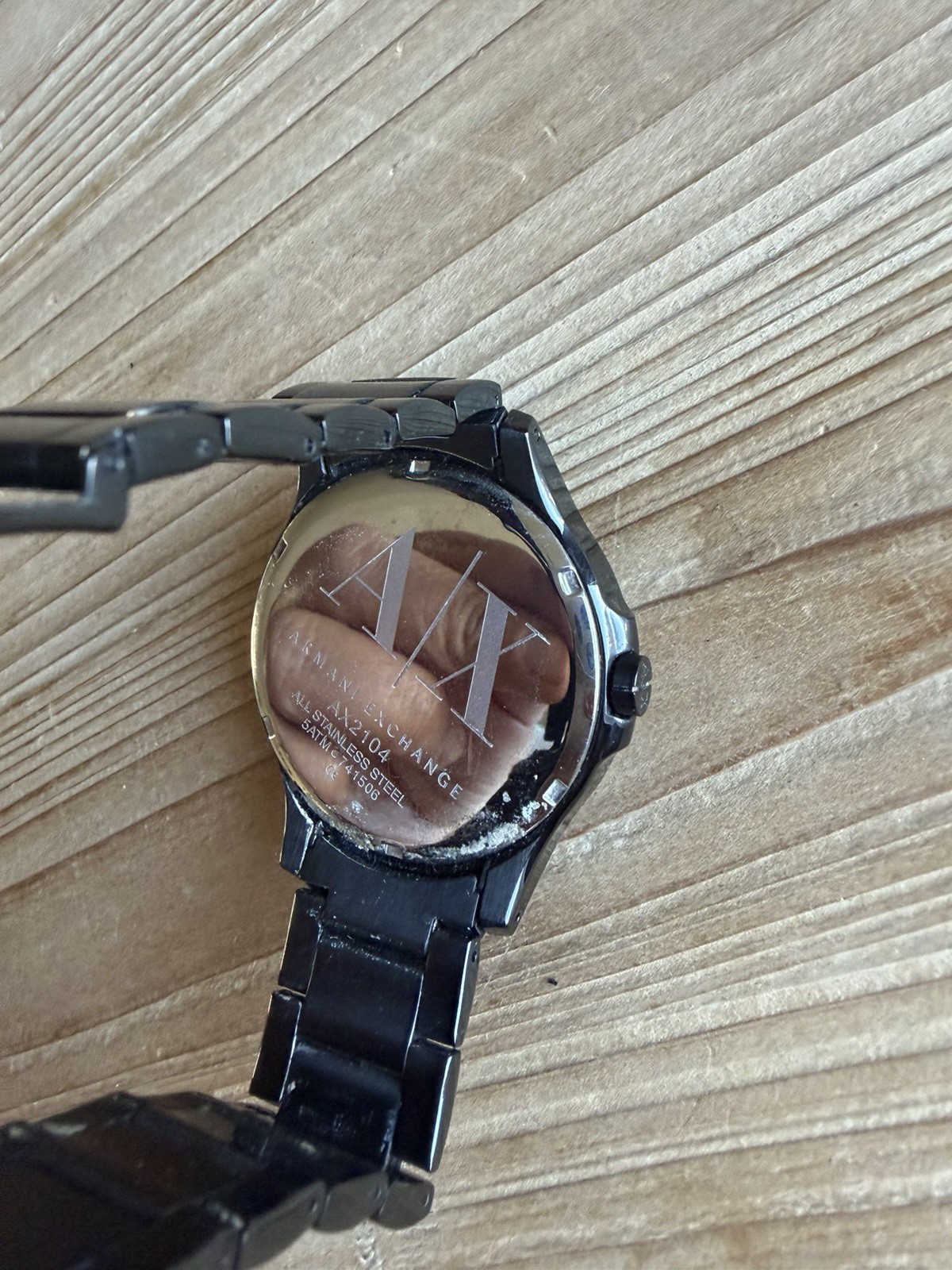 Armani Exchange AX2104 Men’s Quartz Black Stainless Steel 44mm 50m Date