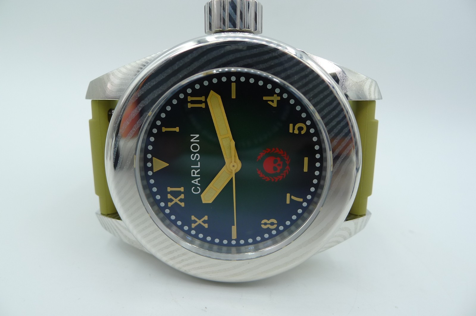 CARLSON RONIN 500M DAMASCUS STEEL DIVER SWISS ETA 2824 47MM VDB KAVENTSMANN NEW