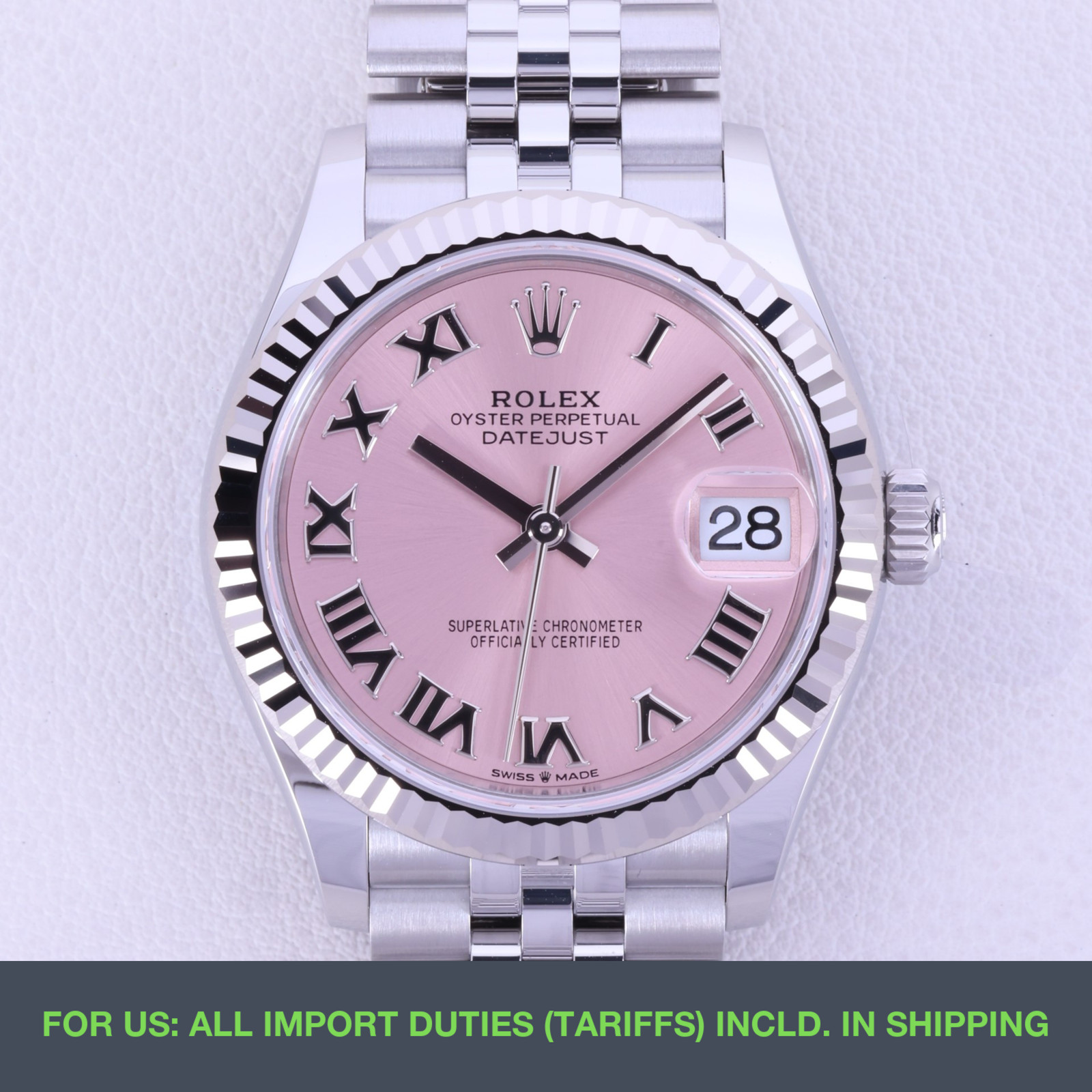 Rolex Datejust 31 278274 31mm Pink Dial Full Set New