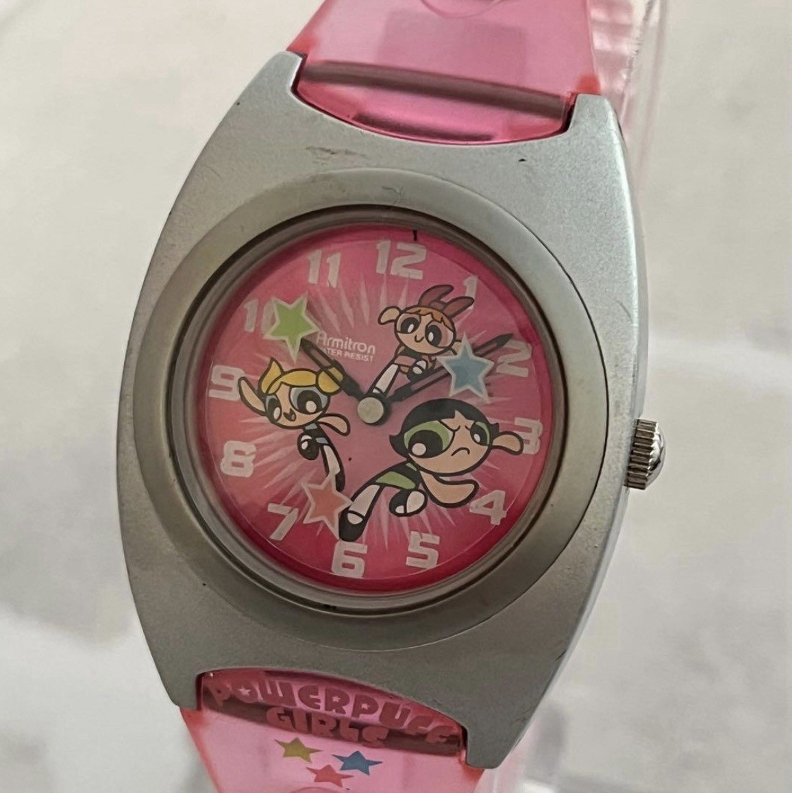 Vintage Armitron Powerpuff Girls Pink Watch 30mm Working New Battery