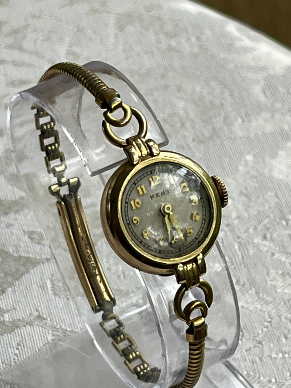 Vintage Kent Manual Wind Watch ACME 10K Rolled Gold Plate Working 6″ 21.3mm