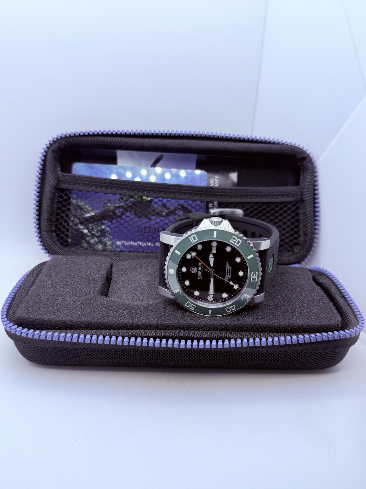 Deep Blue GREENLAND AUTO DIVE WATCH GMT- BLACK DIAL ‼️