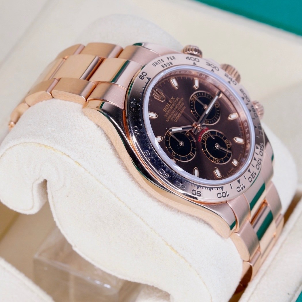 Rolex Cosmograph Daytona 116505 CHOCOLATE Brown Stick Dial 18K Rose Gold 40mm