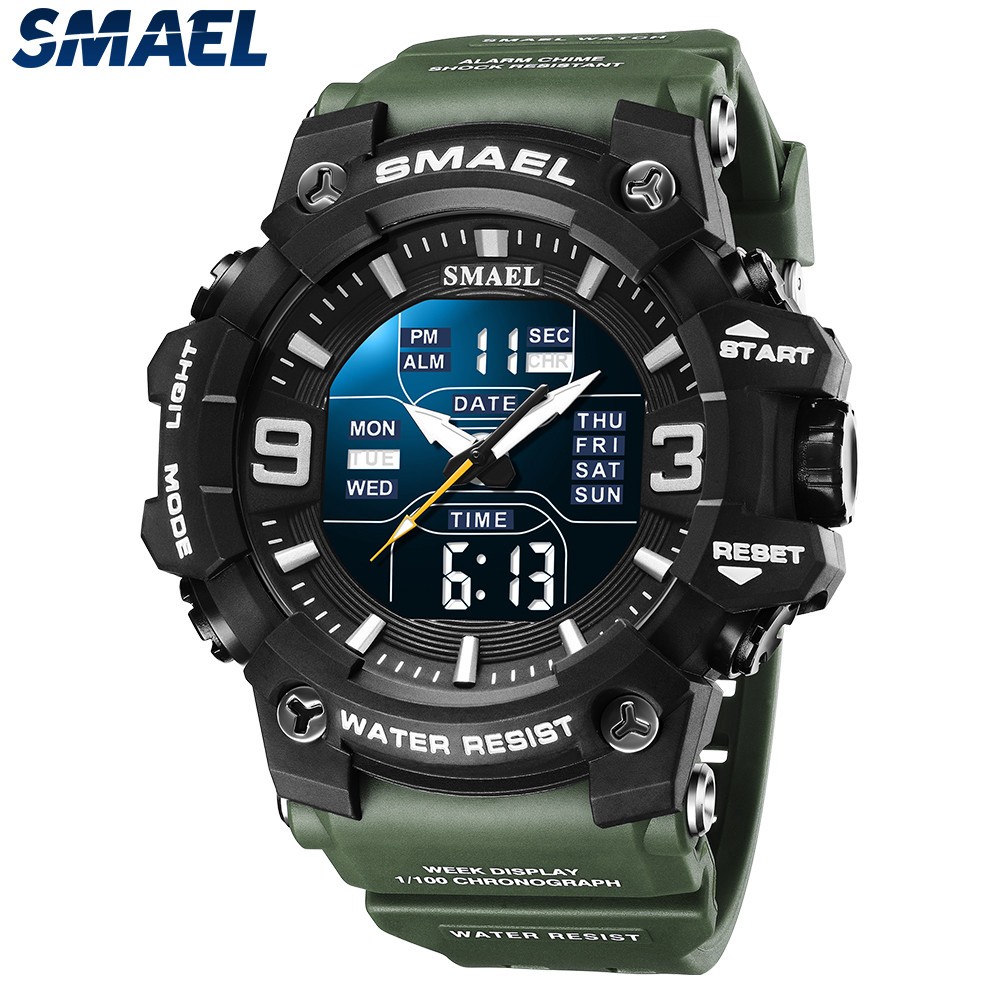 SMAEL Men Digital Electronic Wristwatch Male Quartz Watch LED Military Watches