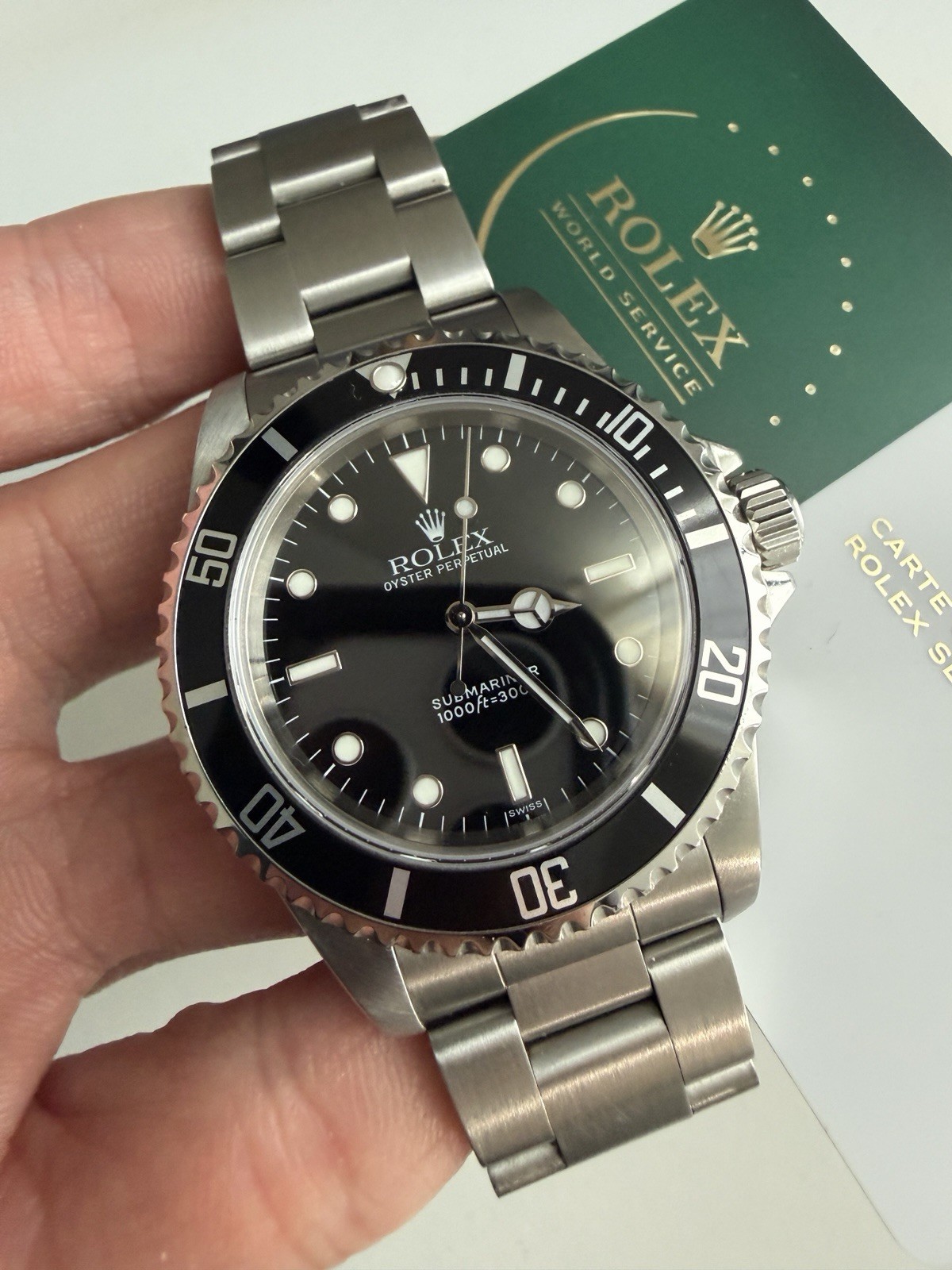 Rolex Submariner 14060 2-Liner Watch Serviced Swiss Only