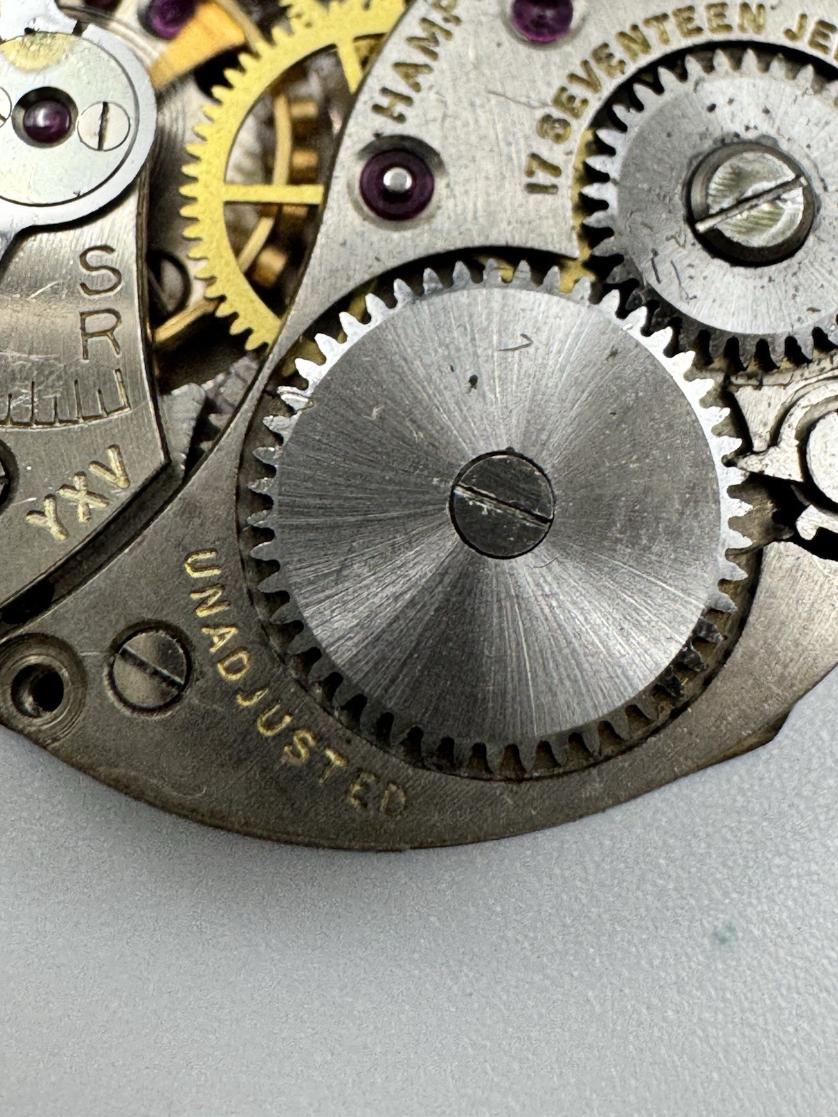 Vintage Hampden Bezel Manual Wind 10k Gold Filled Wristwatch Works See Photo