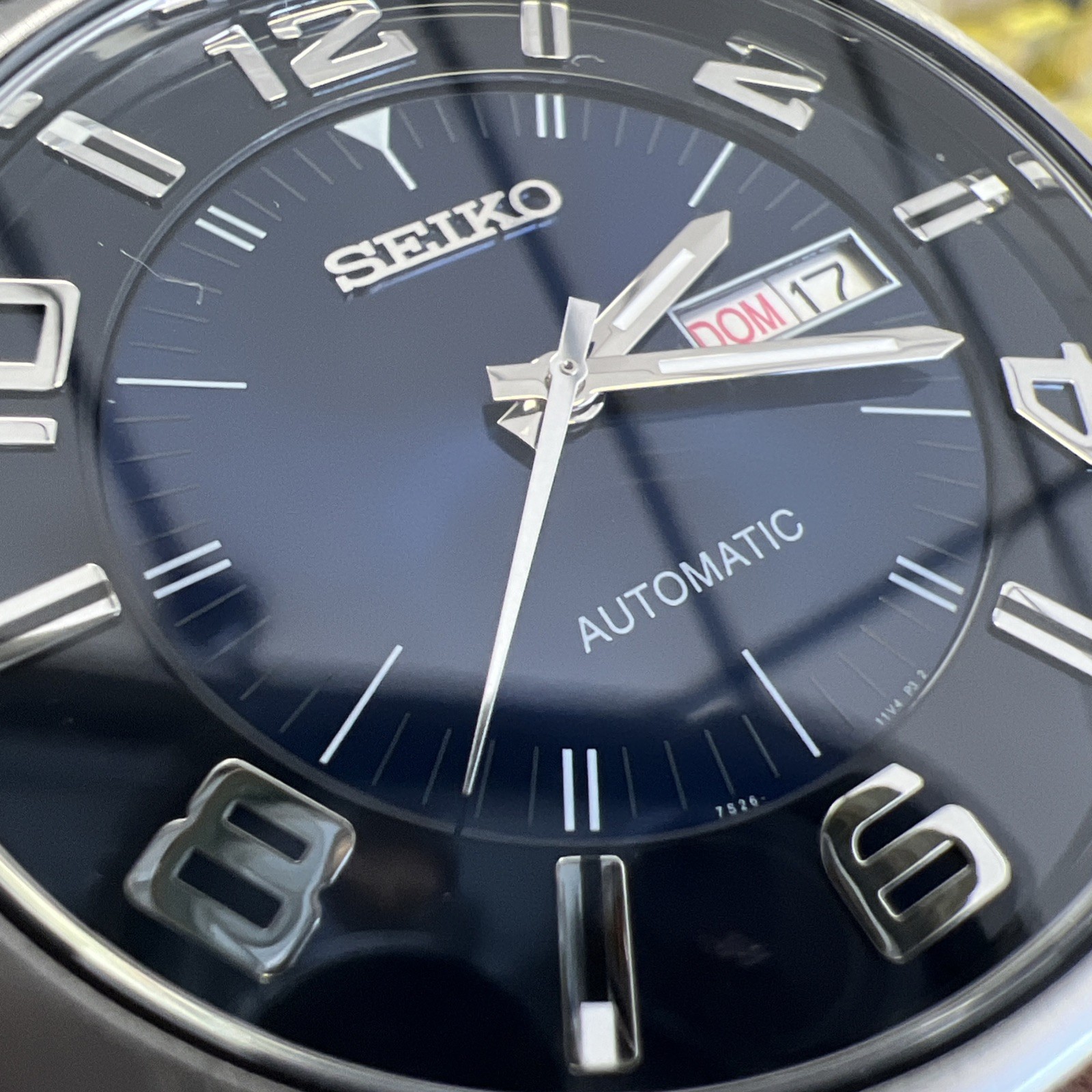 Authentic Seiko Dealer 💯Recraft Series Automatic Blue Dial Brown❤️SNKN37!