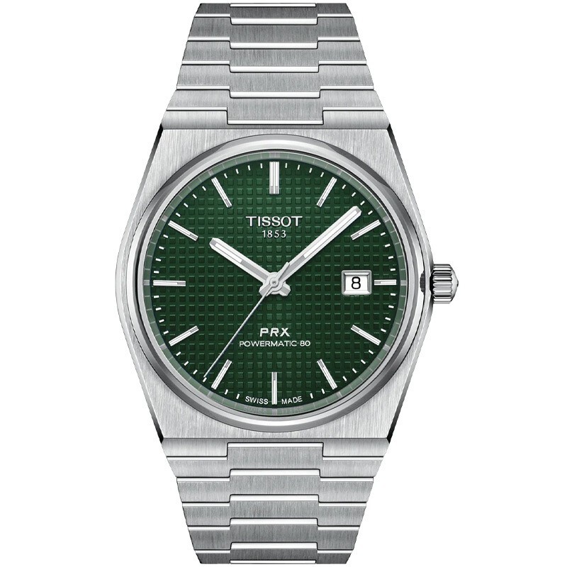New Tissot PRX Powermatic 80 Green Dial Steel Men’s Watch T1374071109100