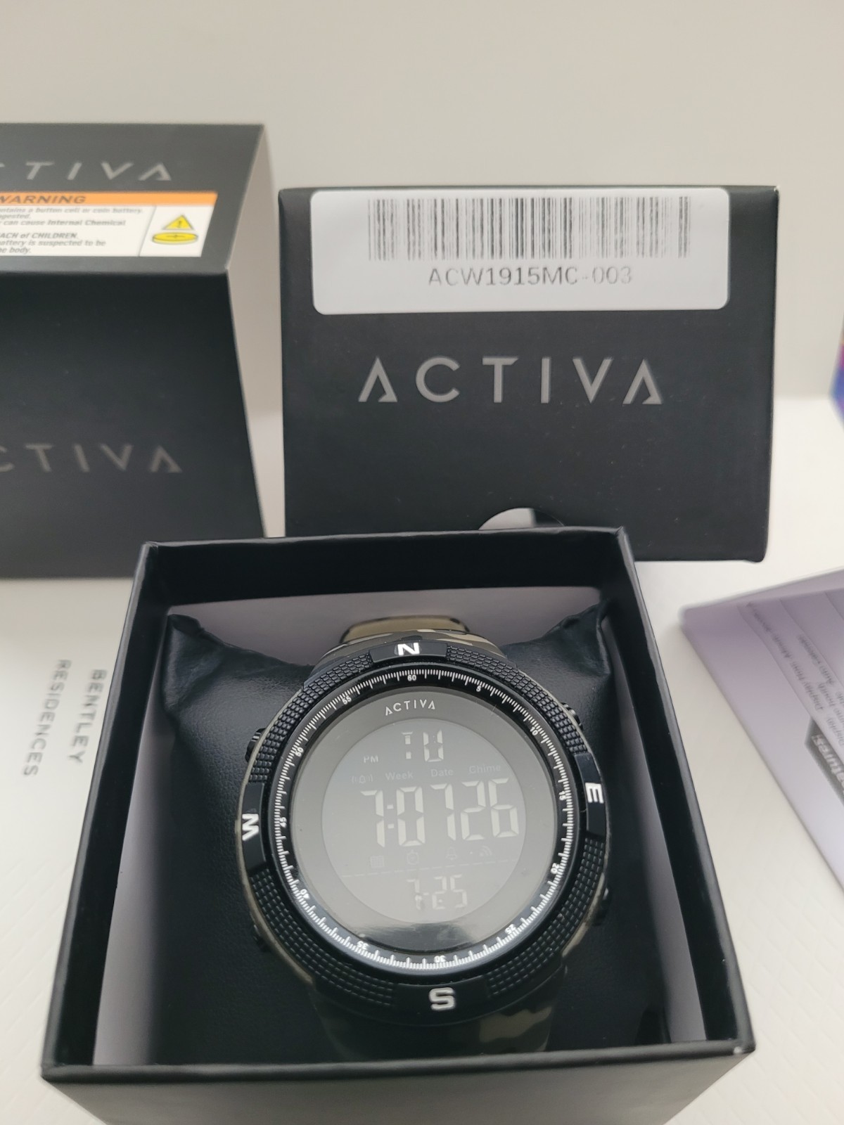 Activa X Invicta Men’s 50mm Camouflage Band Digital Watch (ACW1915MC-002) – NEW