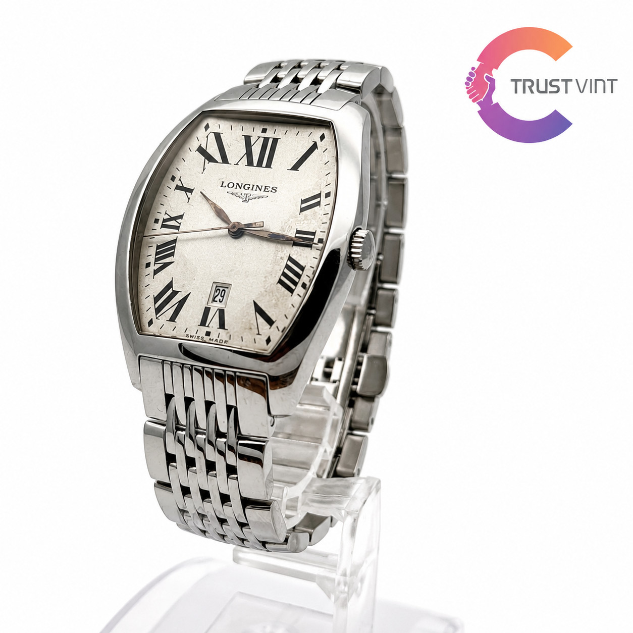 LONGINES Evidenza L2.655.4 Quartz White Dial Stainless Steel 33mm Watch